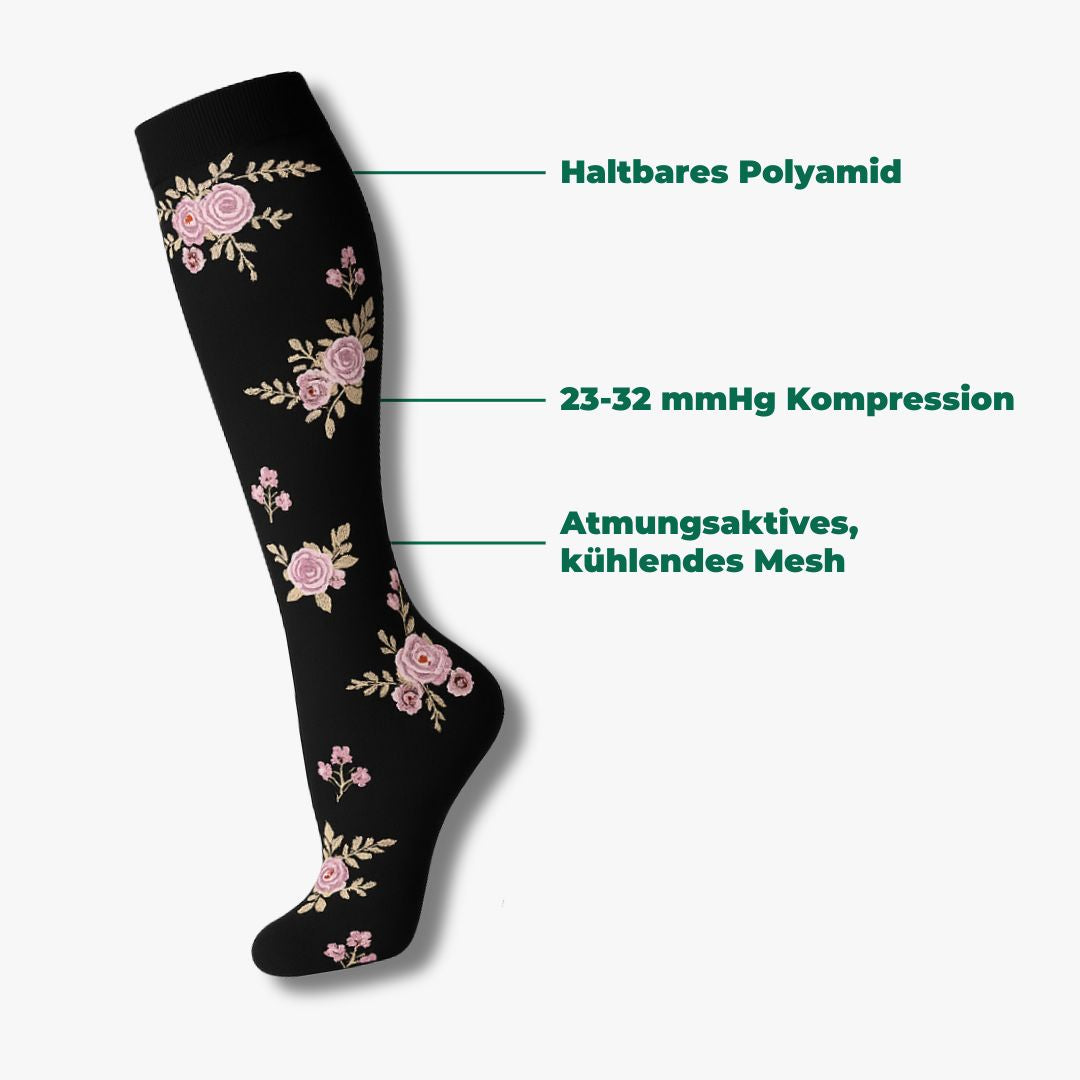 Kompressionsstrümpfe Flower