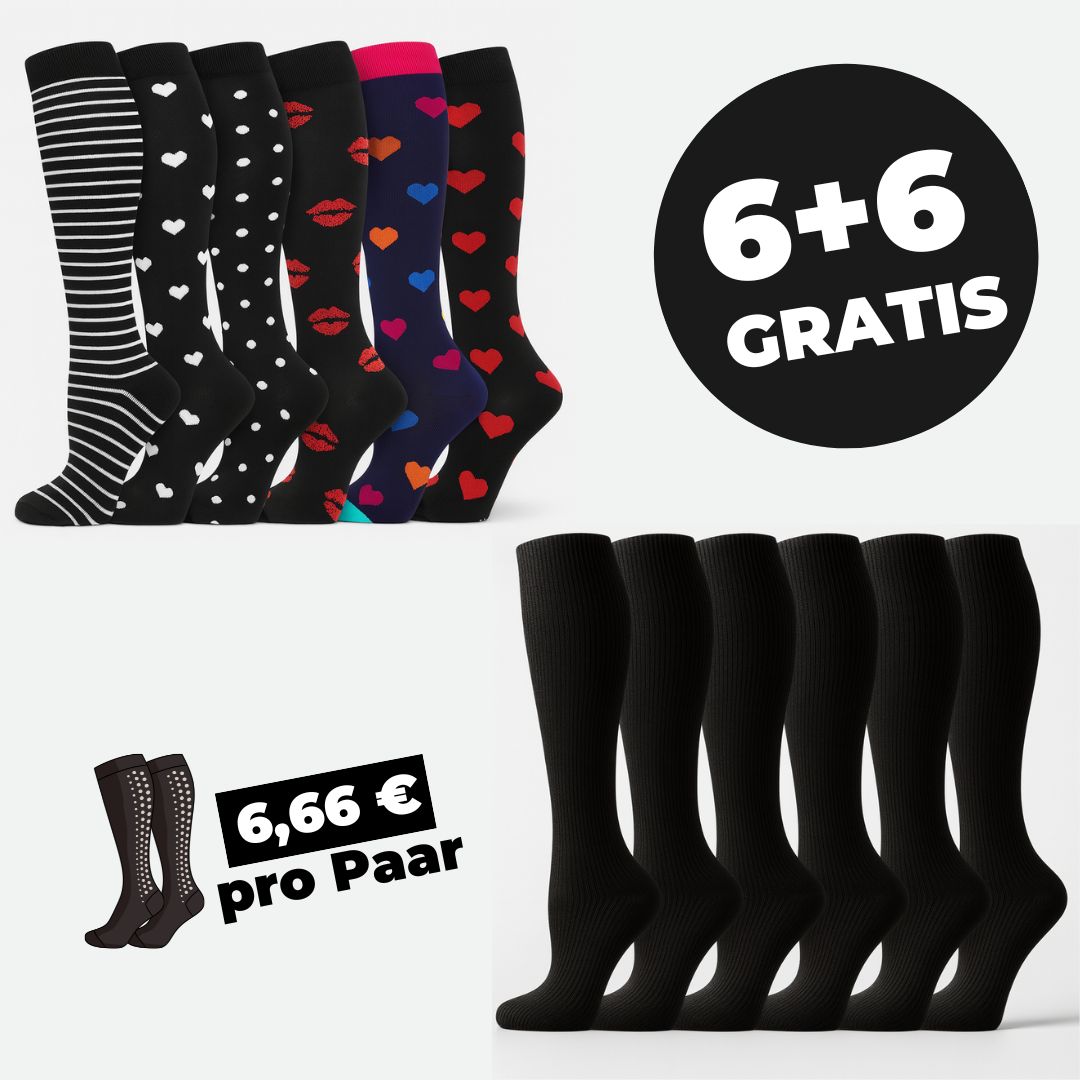 Kompressionsstrümpfe BlackLove Mix 6+6 GRATIS