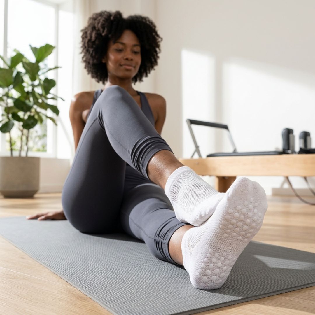 Pilates Socken aus Baumwolle I knöchellang