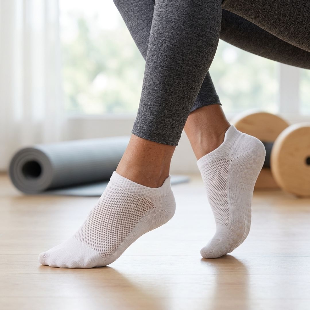 Pilates Socken aus Baumwolle I knöchellang